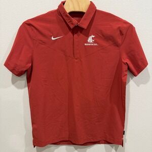 Nike Washington State Cougars Dri-FIT Polo Shirt Mens XL Red WSU Performance